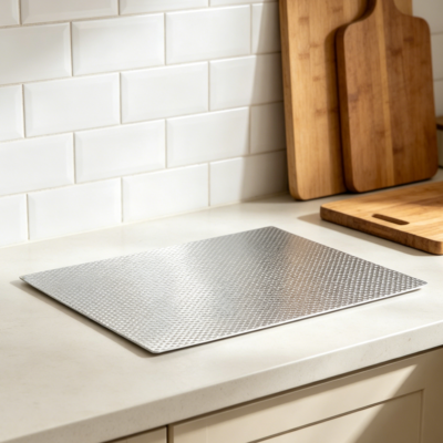 Silver Counter and Table Protector Mat, 2-Pack