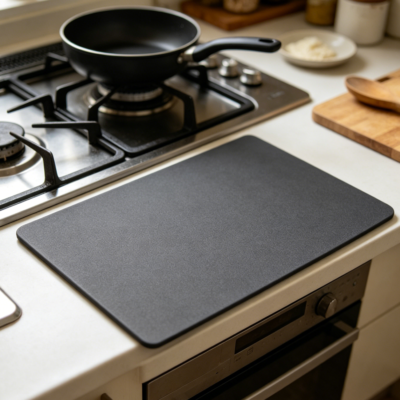 Silicone Placemat, Non-Slip, Waterproof, Heat Resistant, Stain-Resistant, for Dining and Baking, Black