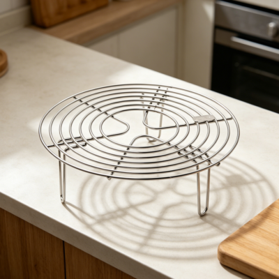 Stainless Steel Round Steamer and Cooling Rack, Pot Trivet and Air Fryer Rack for Baking and Canning